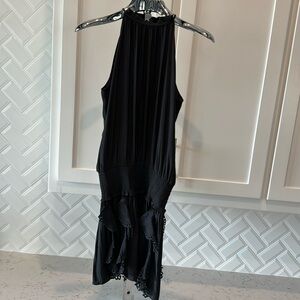 LIKE NEW RAMY BROOKE SMOCKED MINI DRESS WITH EUELET RUFFLES SIZE XS